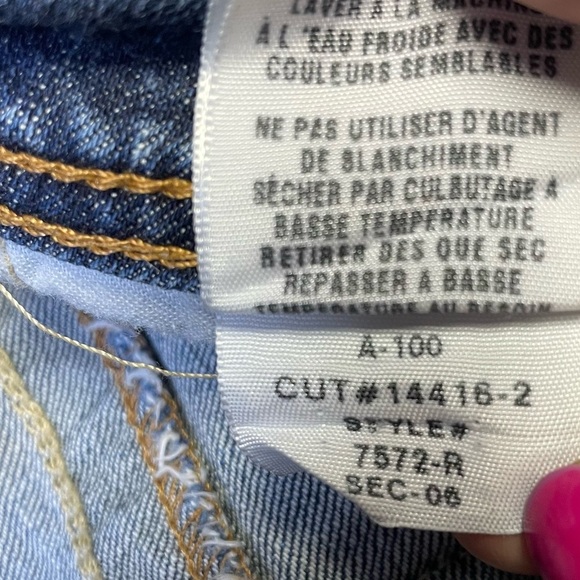 Vintage 90s Y2K American Eagle AE Artist Jeans Womens 4 Low Rise Blue Denim - Picture 12 of 12